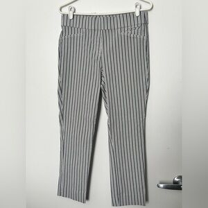 Anne Klein blue striped ankle pants size 10